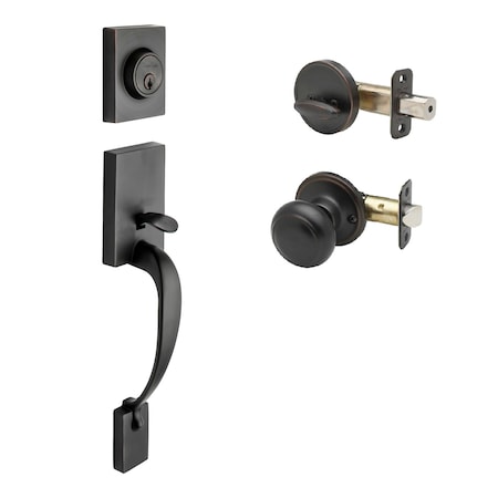 Fashion Handleset, Colonial Knob Interior Trim, Tuscan Bronze